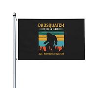 Bandieras Da Cortile Dad Squatch Like A Dad Just Way More Squatchy Durevole Bandiera Garden Tutte Le Stagioni Bandiera Di Benvenuto Per Esterni Prato Spiaggia 90X150 Cm