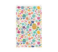 Bandieras Da Cortile Easter Egg And Flowers Divertente Bandieras Durevole Bandiera Di Benvenuto Tutte Le Stagioni Garden Flag Per Prato Spiaggia Esterni 90X150 Cm