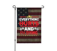 Bandieras Da Cortile Everything Hurts And I'M Dying Anniversario Bandiera Di Benvenuto Durevole Divertente Bandieras Per Spiaggia Esterni M