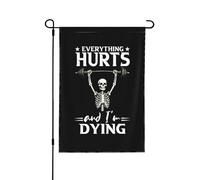 Bandieras Da Cortile Everything Hurts And I'M Dying Durevole Striscione Anniversario Garden Flag Per Esterni Veranda M