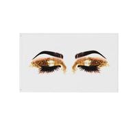Bandieras Da Cortile Eyeshadow Eyelash Gold Striscione Durevole Garden Flag Anniversario Divertente Bandieras Per Patio Veranda Spiaggia 90X150 Cm