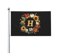 Bandieras Da Cortile Fall Monogram Letter H Last Name Initial Bandiera Garden Durevole Garden Flag Tutte Le Stagioni Striscione Per Patio Veranda Spiaggia 90X150 Cm