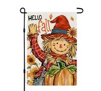 Bandieras Da Cortile Fall Thanksgiving Scarecrow Tutte Le Stagioni Divertente Bandieras Anniversario Striscione Per Esterni Spiaggia M