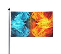Bandieras Da Cortile Fire Vs Ice Art Garden Flag Tutte Le Stagioni Striscione Durevole Bandiera Garden Per Patio Veranda Prato 90X150Cm