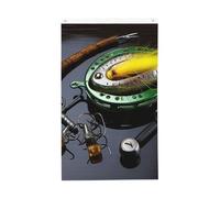 Bandieras Da Cortile Fish Hook With Fishing Lure Rod Bandiera Garden Anniversario Garden Flag Durevole Bandiera Di Benvenuto Per Spiaggia Prato Veranda 90X150Cm