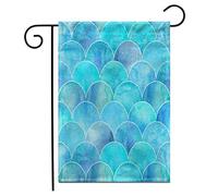 Bandieras Da Cortile Fish Scale Sea Wave Japanese Pattern Bandiera Garden Decorativo Bandiera Di Benvenuto Tutte Le Stagioni Divertente Bandieras Per Esterni Veranda Spiaggia 30X45Cm