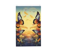Bandieras Da Cortile Flight Butterflies Striscione Anniversario Bandiera Di Benvenuto Tutte Le Stagioni Bandiera Garden Per Patio Spiaggia Prato 90X150Cm