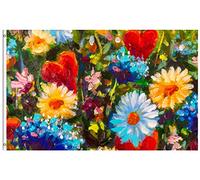Bandieras Da Cortile Flower Love Heart Abstract Colorful Spring Summer Autumn Striscione Garden Flag Durevole Per Prato Veranda 90X150 Cm
