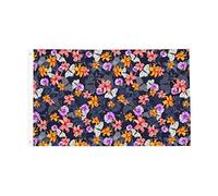 Bandieras Da Cortile Flowers Butterflies And Turtles Divertente Bandieras Tutte Le Stagioni Bandiera Di Benvenuto Alta Qualità Garden Flag Per Esterni Spiaggia Patio 90X150 Cm