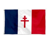 Bandieras Da Cortile Free France 1940-1944 Bandiera Garden Striscione Tutte Le Stagioni Per Veranda Patio 90X150 Cm