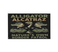 Bandieras Da Cortile Funny Alligator Ice Nature’S Own Border Patrol Divertente Bandieras Anniversario Striscione Alta Qualità Garden Flag Per Prato Patio Veranda 90X150 Cm