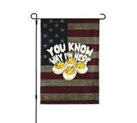 Bandieras Da Cortile Funny Thanksgiving Deviled Eggs You Know Why I'M Here Durevole Bandiera Di Benvenuto Tutte Le Stagioni Bandiera Garden Per Prato Spiaggia S