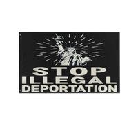 Bandieras Da Cortile Hands Off Stop Illegal Deportation Activism Protest Bandiera Garden Alta Qualità Striscione Durevole Garden Flag Per Patio Spiaggia Esterni 90X150 Cm