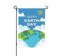 Bandieras Da Cortile Happy Earth Day Environmental Environment Garden Flag Anniversario Bandiera Garden Tutte Le Stagioni Divertente Bandieras Per Patio Esterni Veranda M
