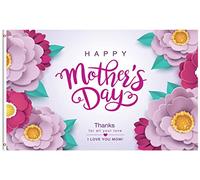 Bandieras Da Cortile Happy Mother'S Day Flowers I Love You Mom Thanks For All Your Love Garden Flag Divertente Bandieras Alta Qualità Per Veranda Patio 90X150 Cm