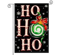 Bandieras Da Cortile Ho Ho Ho Merry Christmas Tutte Le Stagioni Striscione Durevole Garden Flag Per Spiaggia Esterni S