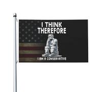 Bandieras Da Cortile I Think Therefore I Am A Conservative Garden Flag Durevole Bandiera Di Benvenuto Per Prato Esterni Spiaggia 90X150 CM