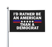 Bandieras Da Cortile I'D Rather Be An American Than A Democrat Striscione Durevole Garden Flag Tutte Le Stagioni Bandiera Garden Per Patio Spiaggia Esterni 90X150 Cm