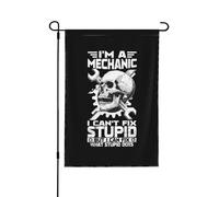 Bandieras Da Cortile I'M A Mechanic I Can'T Fix Stupid What Stupid Does Tutte Le Stagioni Divertente Bandieras Alta Qualità Garden Flag Per Veranda Prato S