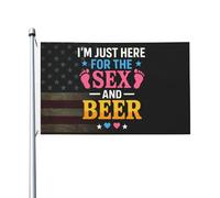 Bandieras Da Cortile I'M Just Here For The Sex And Beer Bandiera Di Benvenuto Alta Qualità Divertente Bandieras Per Veranda Patio Spiaggia 90X150 CM