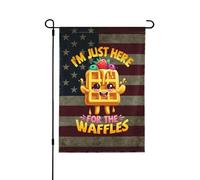 Bandieras Da Cortile I'M Just Here For The Waffles Alta Qualità Striscione Anniversario Divertente Bandieras Per Esterni Veranda S