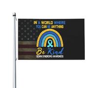 Bandieras Da Cortile In A World Where You Can Be Anything Be Kind Syndrome Divertente Bandieras Anniversario Garden Flag Per Patio Prato Veranda 90X150 CM