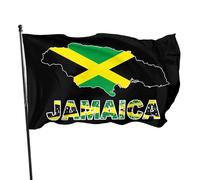 Bandieras Da Cortile Jamaica Map Striscione Decorativo Divertente Bandieras Per Patio Spiaggia Veranda 90X150 CM