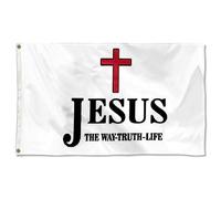 Bandieras Da Cortile Jesus Christ The Real Thing Divertente Bandieras Bandiera Di Benvenuto Tutte Le Stagioni Per Veranda Spiaggia 90X150 Cm