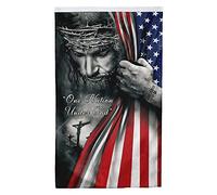 Bandieras Da Cortile Jesus God Bless American One Nation Under God Divertente Bandieras Bandiera Garden Anniversario Per Spiaggia Patio 90X150 Cm