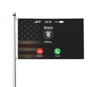 Bandieras Da Cortile Jesus Is Calling Christianty Divertente Bandieras Decorativo Garden Flag Per Spiaggia Esterni Veranda 90X150 CM