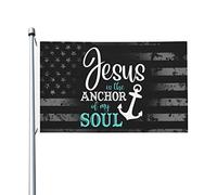 Bandieras Da Cortile Jesus Is The Anchor Of My Soul Bandiera Di Benvenuto Tutte Le Stagioni Divertente Bandieras Anniversario Bandiera Garden Per Patio Prato Veranda 90X150 Cm