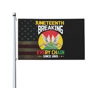 Bandieras Da Cortile Juneteenth 1865 Breaking Every Chain Since 1865 Bandiera Di Benvenuto Tutte Le Stagioni Divertente Bandieras Per Esterni Prato Veranda 90X150 CM