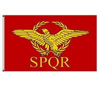 Bandieras Da Cortile Large Roman Empire Senate And People Of Rome Divertente Bandieras Bandiera Di Benvenuto Durevole Per Prato Esterni 90X150 Cm