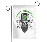 Bandieras Da Cortile Leprechaun Skeleton Bandiera Di Benvenuto Tutte Le Stagioni Striscione Decorativo Bandiera Garden Per Spiaggia Veranda Prato S