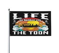 Bandieras Da Cortile Life Is Better On The Toon Pontoon Boat Boating Divertente Bandieras Decorativo Garden Flag Durevole Bandiera Di Benvenuto Per Patio Spiaggia Prato M