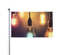 Bandieras Da Cortile Light Bulbs Bandiera Garden Striscione Tutte Le Stagioni Per Esterni Veranda 90X150 Cm