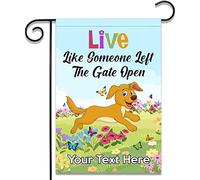 Bandieras Da Cortile Live Like Someone Left The Gate Open Bandiera Di Benvenuto Decorativo Garden Flag Alta Qualità Striscione Per Patio Spiaggia Esterni S