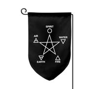 Bandieras Da Cortile Metal, Wood, Water, Fire And Earth Divertente Bandieras Tutte Le Stagioni Striscione Decorativo Garden Flag Per Prato Spiaggia Esterni S