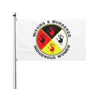 Bandieras Da Cortile Missing And Murdered Indigenous No More Stolen Sisters Mmiw Anniversario Garden Flag Tutte Le Stagioni Striscione Per Veranda Esterni Prato 90X150 Cm