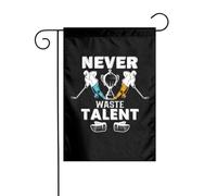 Bandieras Da Cortile Never Waste Talent Divertente Bandieras Durevole Bandiera Di Benvenuto Tutte Le Stagioni Garden Flag Per Prato Veranda Spiaggia 30X45Cm