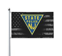 Bandieras Da Cortile New Jersey State Police Bandiera Garden Alta Qualità Garden Flag Anniversario Striscione Per Prato Esterni Patio 90X150 Cm