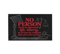 Bandieras Da Cortile No Person Shall Be Deprived Of Life Due Process Bandiera Garden Alta Qualità Garden Flag Decorativo Bandiera Di Benvenuto Per Spiaggia Patio Prato 90X150 Cm