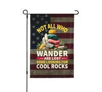 Bandieras Da Cortile Not All Who Wander Are Lost Some Looking For Cool Rocks Decorativo Divertente Bandieras Alta Qualità Striscione Per Spiaggia Prato S