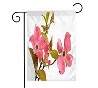 Bandieras Da Cortile Petals Bloom Pink Dogwood Tree Bloom Isolated Branch On White Bandiera Garden Decorativo Bandiera Di Benvenuto Alta Qualità Garden Flag Per Spiaggia Patio Esterni M