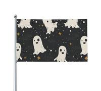 Bandieras Da Cortile Playful Ghost And Bat Bandiera Garden Tutte Le Stagioni Divertente Bandieras Decorativo Bandiera Di Benvenuto Per Esterni Prato Veranda 90X150 CM