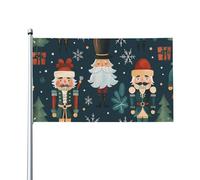 Bandieras Da Cortile Playful Nutcracker Soldier And Tree Divertente Bandieras Tutte Le Stagioni Bandiera Garden Decorativo Garden Flag Per Patio Prato Spiaggia 90X150 CM
