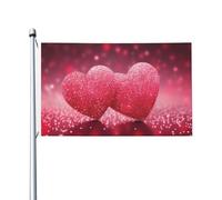 Bandieras Da Cortile Red Glitter Garden Flag Tutte Le Stagioni Divertente Bandieras Durevole Striscione Per Esterni Veranda Prato 90X150Cm