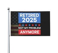 Bandieras Da Cortile Retired 2025 Not My Problem Anymore Garden Flag Alta Qualità Striscione Per Spiaggia Patio Esterni 90X150 CM