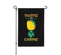 Bandieras Da Cortile Sharing Is Caring Upside Pineapple Alta Qualità Divertente Bandieras Anniversario Striscione Per Spiaggia Prato M