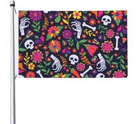 Bandieras Da Cortile Skeleton Seamless Figure Garden Flag Divertente Bandieras Alta Qualità Per Prato Spiaggia 90X150 Cm